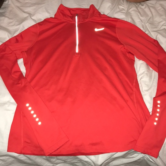 nike red quarter zip